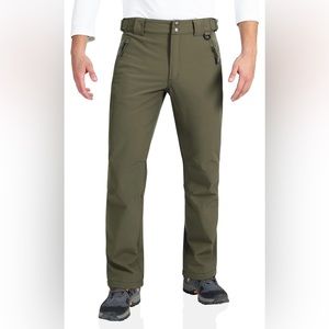 NWT Outdoor Ventures Men's Lite Waterproof Windproof Fleece Lined Pants